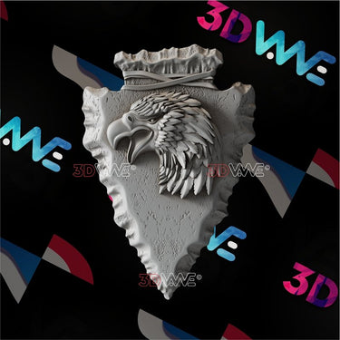 EAGLE ON ARROHEAD 3d stl 3DWave.us